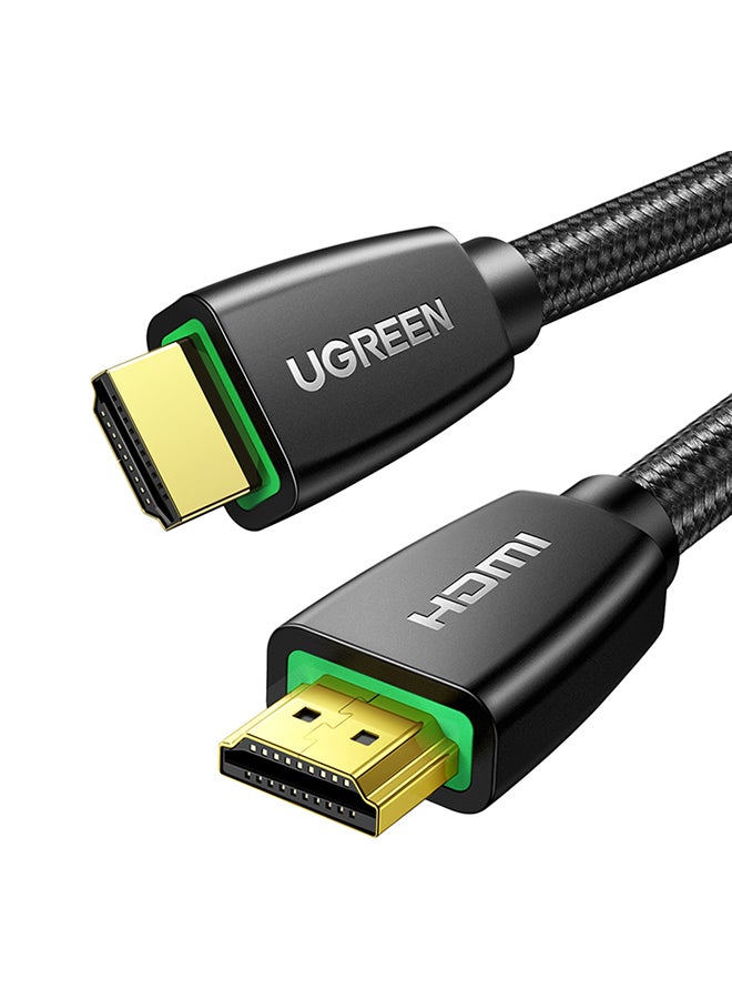 يو جرين كابل HDMI 2.0 بسرعة عالية من HDMI إلى HDMI بسلك فيديو مضفر بدقة فائقة الوضوح وبجودة 4K عند 60 هرتز متوافق مع جهاز ماك بوك برو إصدار 2021 ونينتندو سويتش وجهاز الألعاب بلايستيشن 3/ 4/ 5 والكمبيوتر واللابتوب بطول 2 متر - Image 1